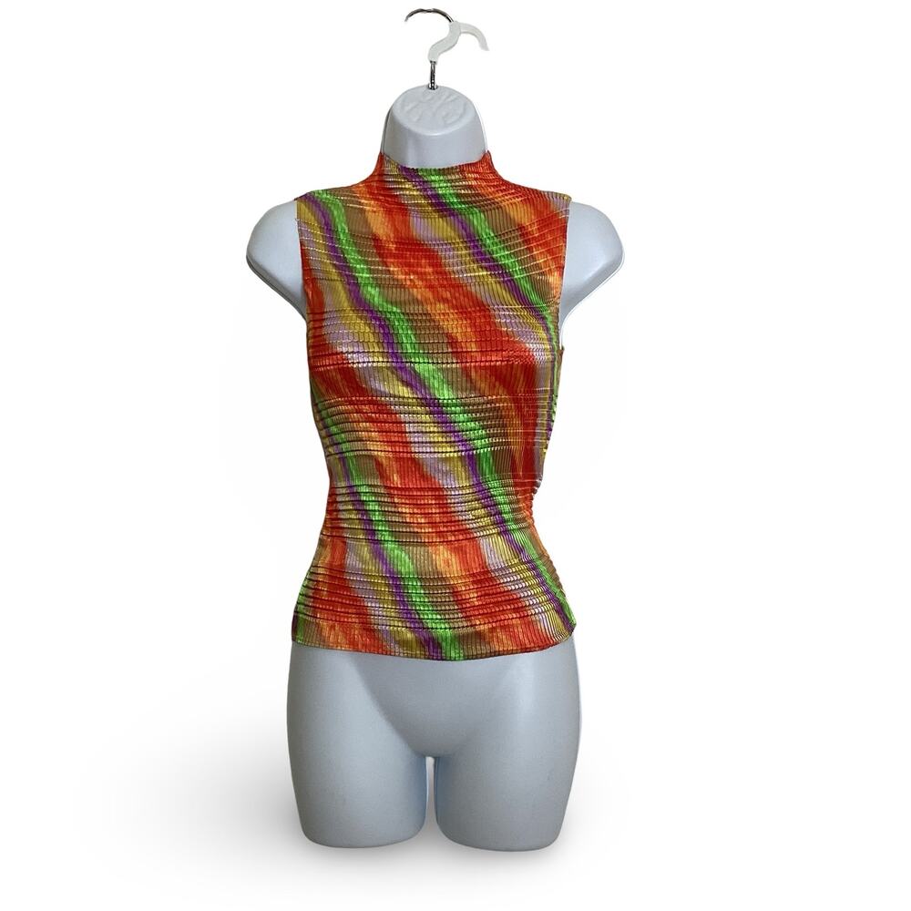 Nicola Crinkled Multicolored Top